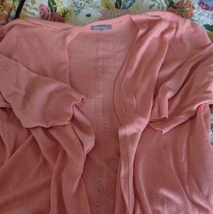 Slamon pink cardigan, 3/4 sleeve
